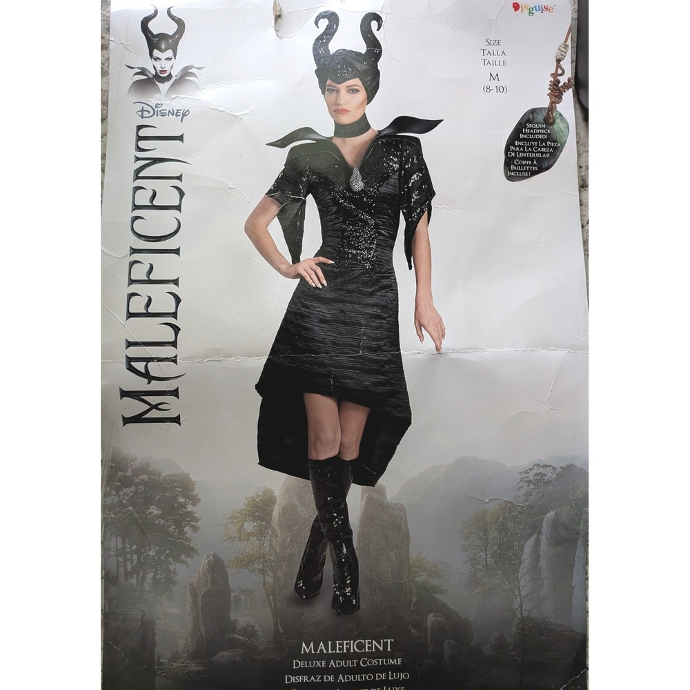 Disguise Maleficent Costume M Disney Villain Gothic Cosplay Halloween Dress